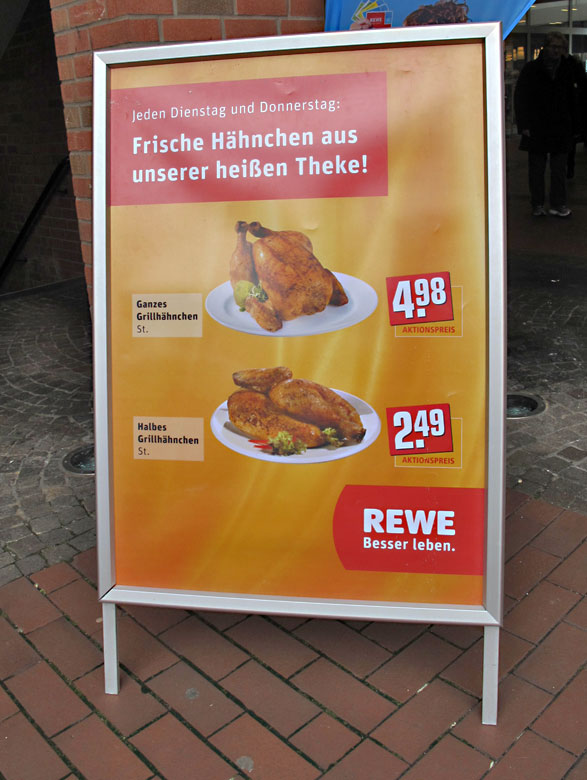 Troisdorf City Frische Gegrillte Hahnchen Bei Rewe Rewe Supermarkt