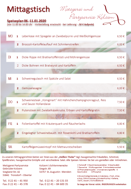 Kolzem Mittagstisch Kolzem Mittagstisch