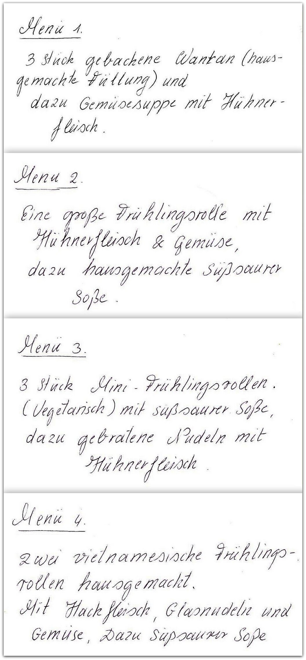Menuebeschreibung Menuebeschreibung