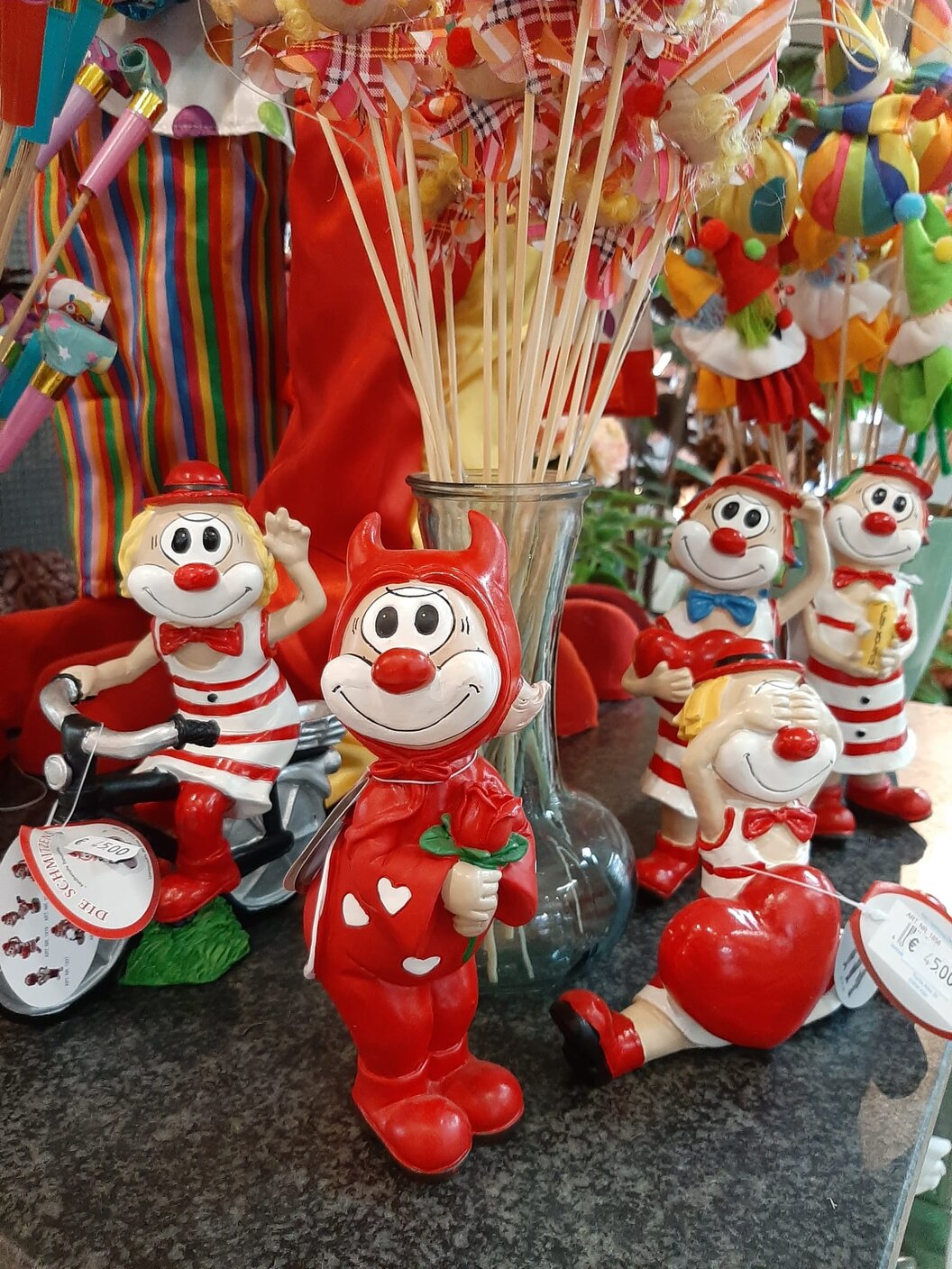 Troisdorf City, Clown Figuren Die Schmitzens eingetroffen