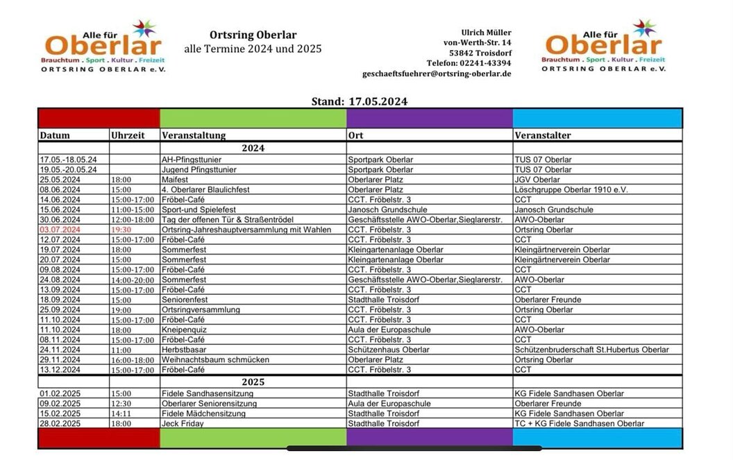 ortsring oberlar termine 24 ortsring oberlar termine 24