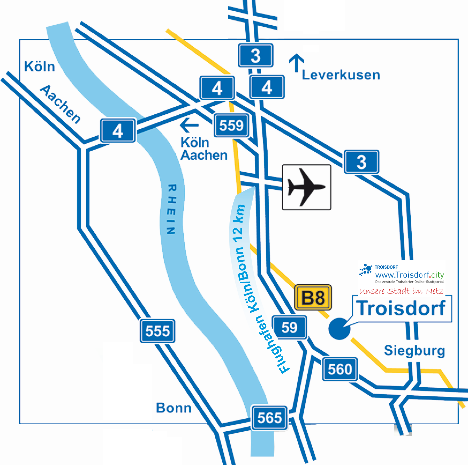 Troisdorf-Anfahrt-www.Troisdorf-city