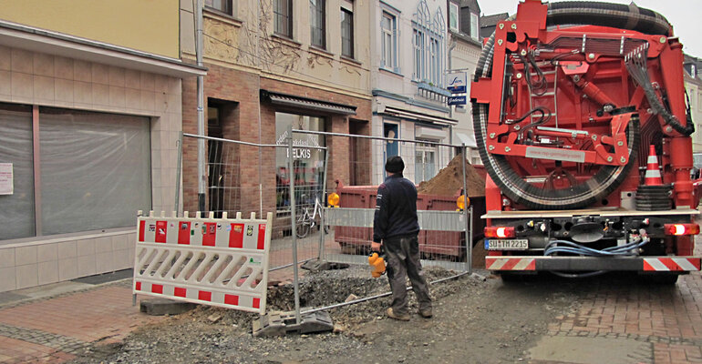 Arbeiten auf der Alten Poststraße / Stand Oktober 2015