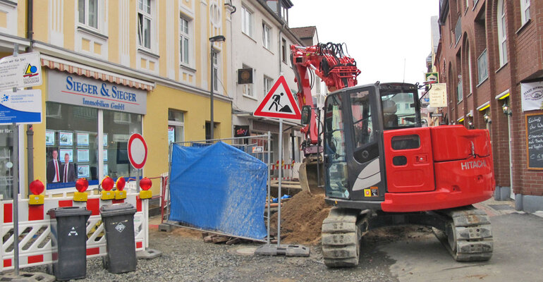 Bauzaun Alte Poststraße / Stand Oktober 2015