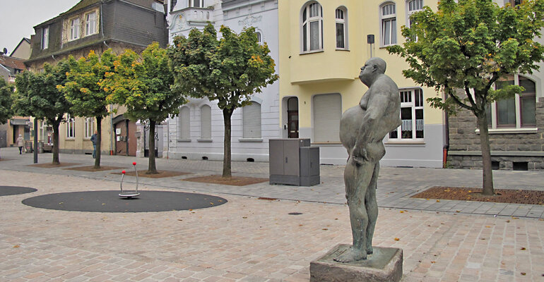 Dicker Mann auf dem Fischerplatz / Stand Oktober 2015