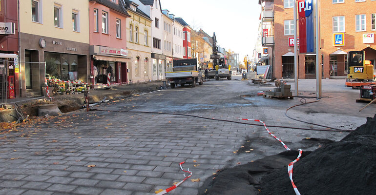 Blick auf das Obere Stradttor / Stand Oktober 2015