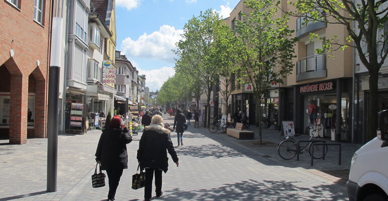 Blick in de Kölner Straße 