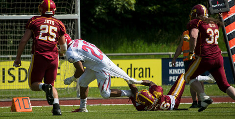 An Kampfgeist mangelte es den Jets nicht (Foto Richard Welde).