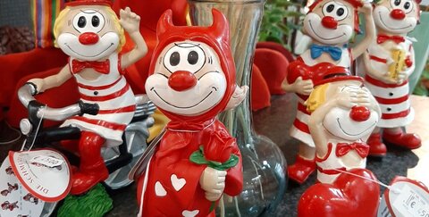 Troisdorf City, Clown Figuren Die Schmitzens eingetroffen