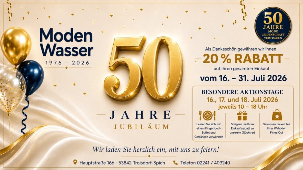50 Jahre Moden Wasser in Troisdorf-Spich