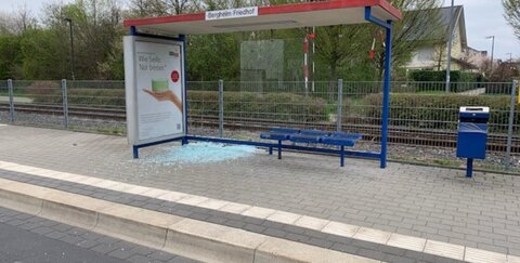 Bild der Zerstörung in Troisdorf-Bergheim.