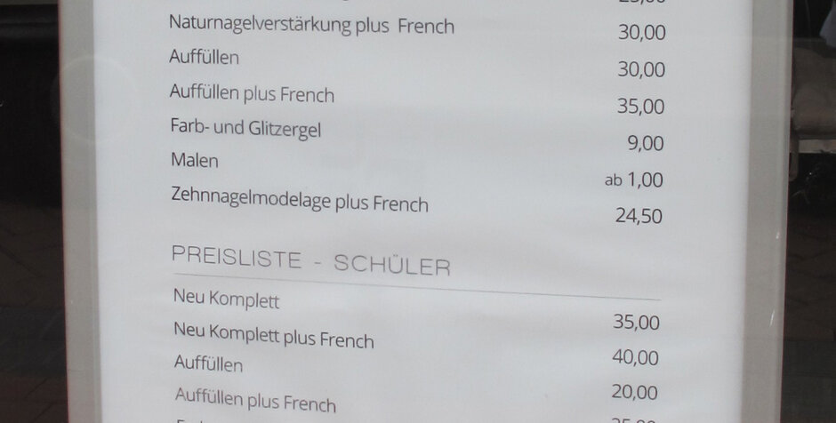 Troisdorf City Preisliste Tatjanas Nagelstudio Tatjana S 